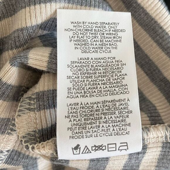 Cabi Gray & Craem Striped Cold Shoulder Dare Tee (4568). Medium NWOT - Picture 9 of 9